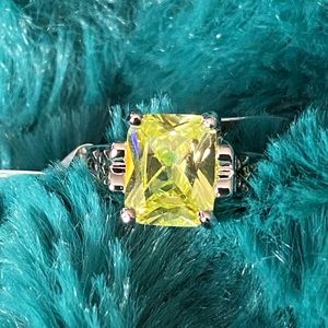 Lia Sophia ring with light green stone